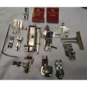 Vintage Lot Of Greist Sewing Feet & 2 Montogemery Ward Sewing Needles Packs